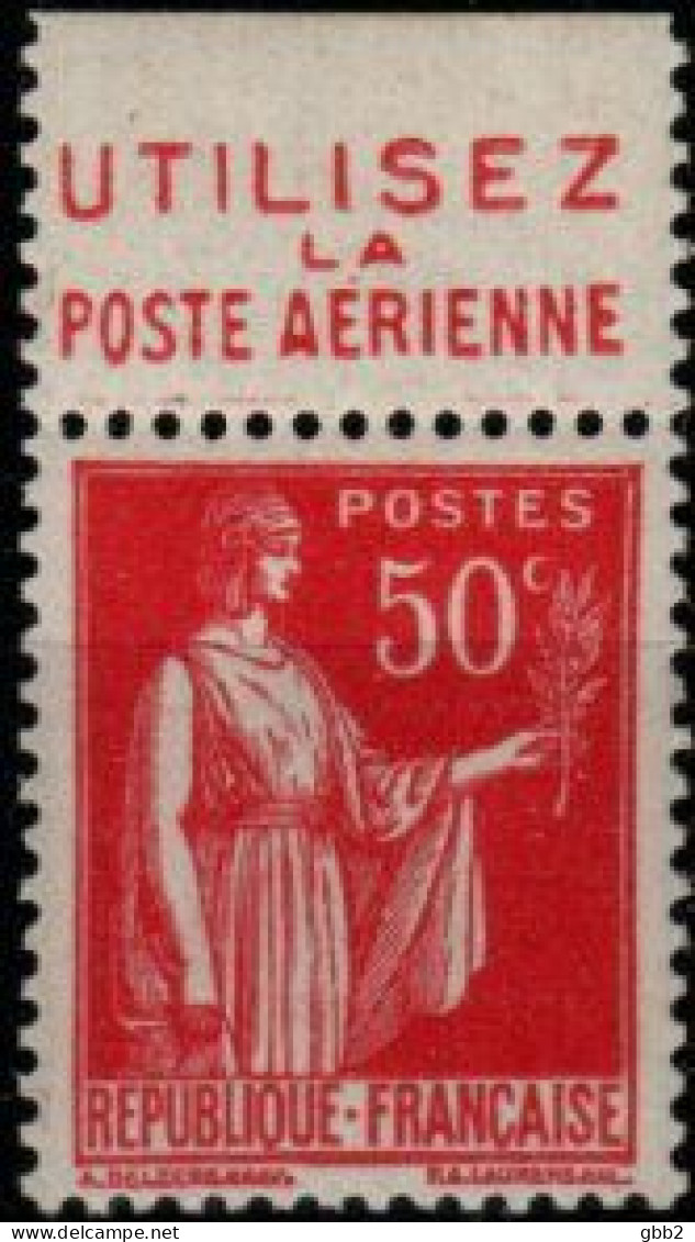 FRANCE - YT N° 283f "Type PAIX " Avec Bande PUB. Neuf LUXE**. SEULE PROPOSITION Sur DELCAMPE A Saisir. - 1932-39 Paix