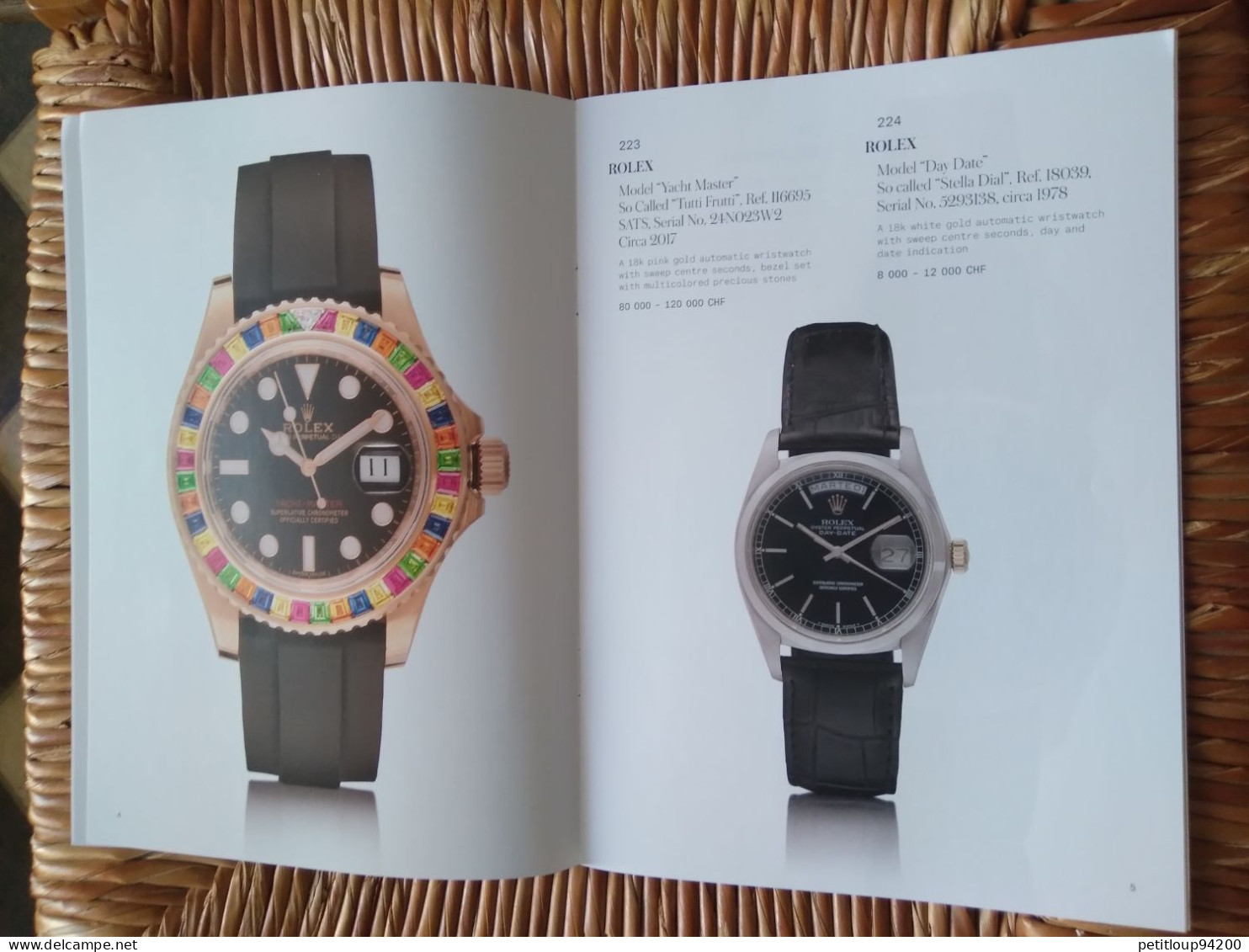 CATALOGUE  Montres  *ROLEX  *PATEK PHILIPPE