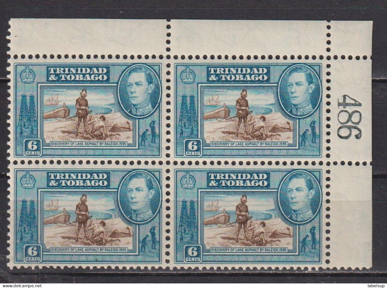 Bloc De 4 Timbres Neufs** De Trinité Et Tobago De 1938  YT 142 138 MNH - Trinidad & Tobago (...-1961)