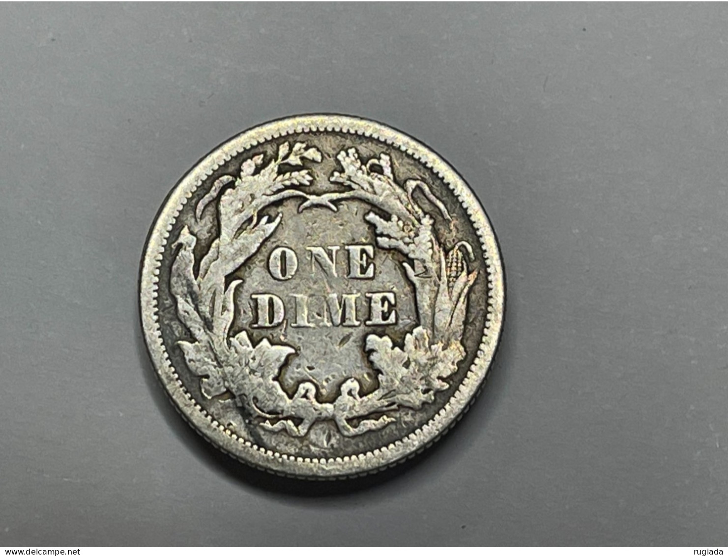 1873 USA Seated Liberty 90% Silver Dime Coin, VF Very Fine, Closed 3 - 1837-1891: Seated Liberty (Liberté Assise)