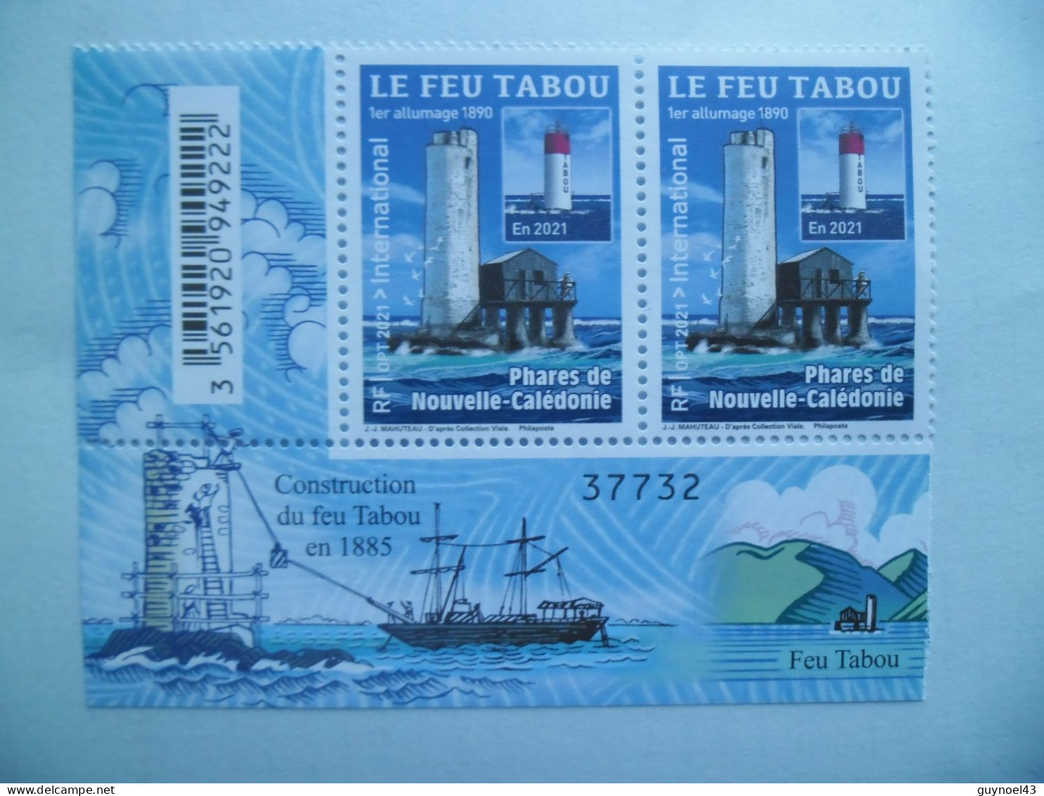 2021 Y/T 1408 " Phare " Neuf*** - Code Barre + N°37732  - Construction Du Feu Tabou En 1885 - Unused Stamps