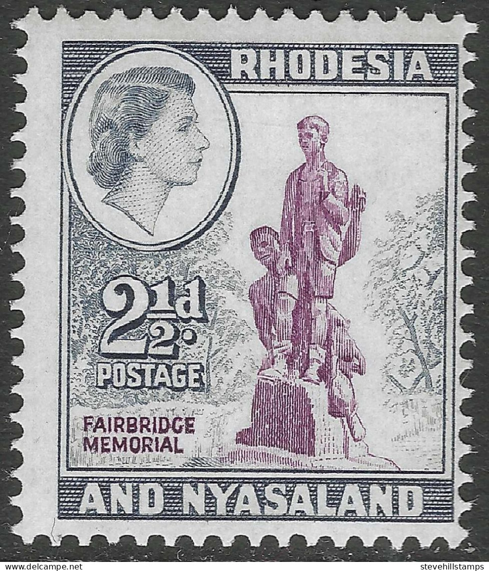 Rhodesia & Nyasaland. 1959-62 QEII. 2½d MH. SG 21. M3100 - Rhodésie & Nyasaland (1954-1963)