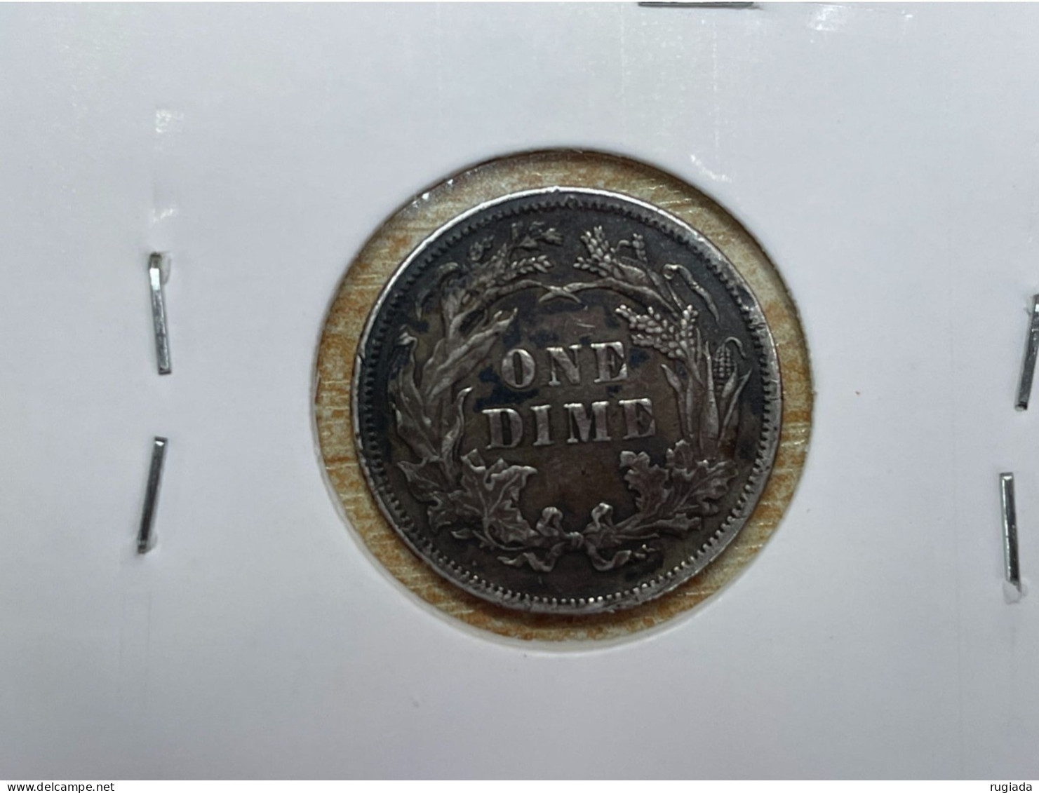 1886 USA Seated Liberty 90% Silver Dime Coin, XF Extremely Fine, Deep Toning - 1837-1891: Seated Liberty (Libertà Seduta)