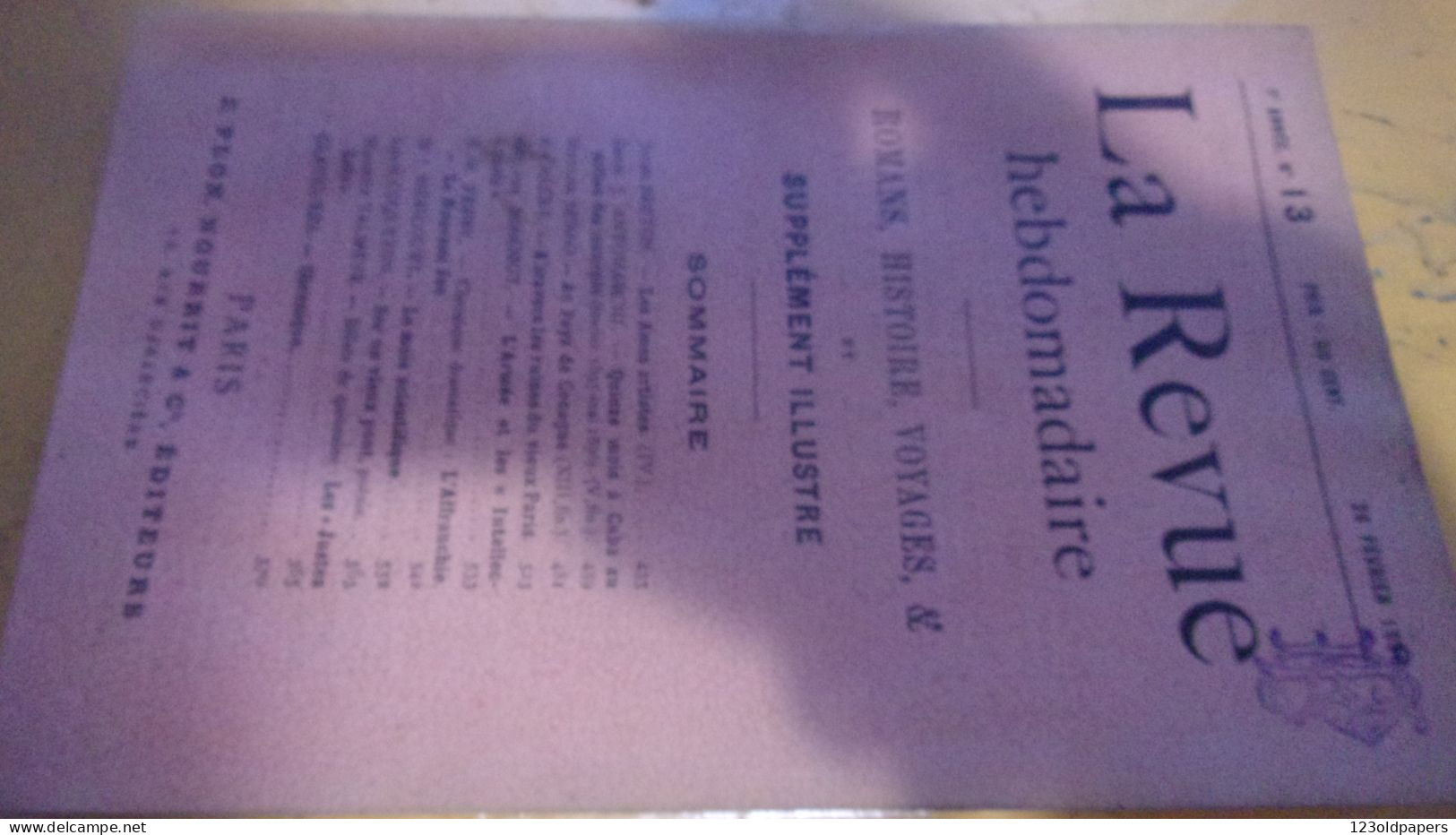 1898 REVUE HEBDOMADAIRE ILLUSTRE N °13 JULES BRETON LES AMES ARTISTES SERAO FERRY CALLET VIEUX PARIS - Tijdschriften - Voor 1900