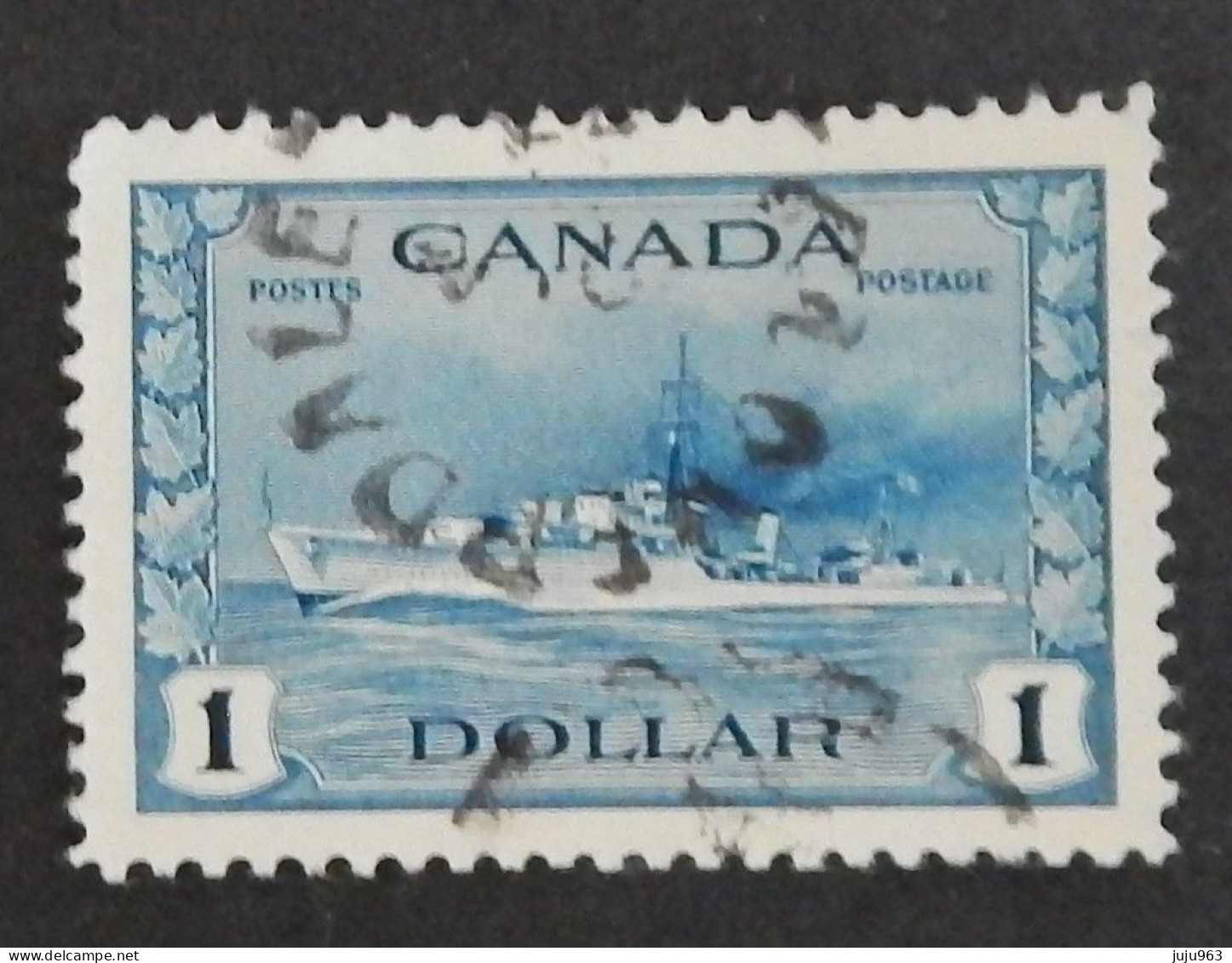 CANADA YT 218 OBLITÉRÉ "DESTROYER IROQUOIS" ANNÉES 1943/1948 - Used Stamps