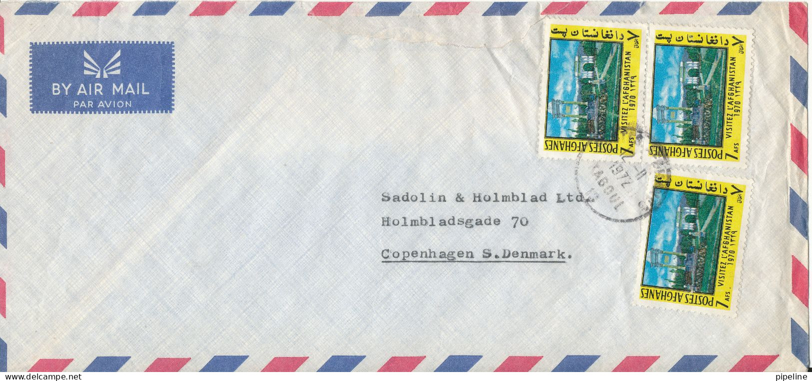 Afghanistan Air Mail Cover Sent To Denmark 12-11-1972 Topic Stamps - Afganistán