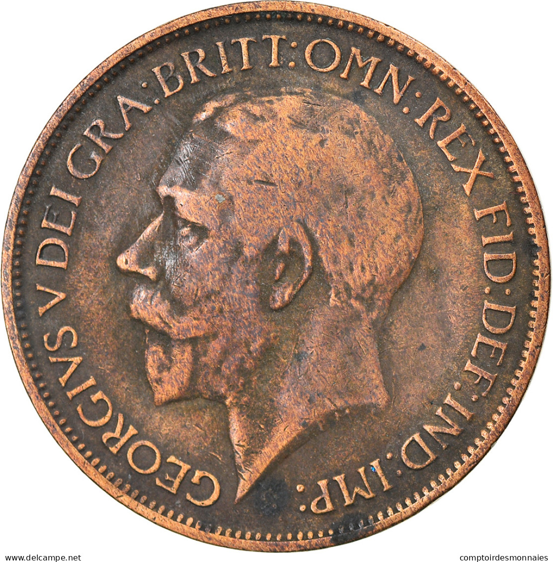 Monnaie, Grande-Bretagne, George V, 1/2 Penny, 1916, TB+, Bronze, KM:809 - C. 1/2 Penny