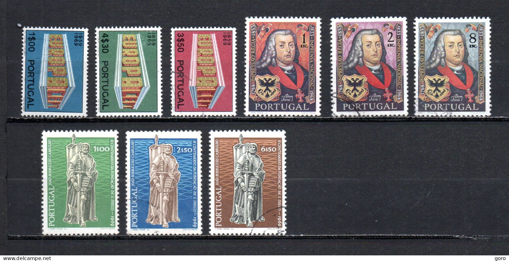Portugal   1969  .-   1051/1053-1054/1056-1060/1062 - Used Stamps