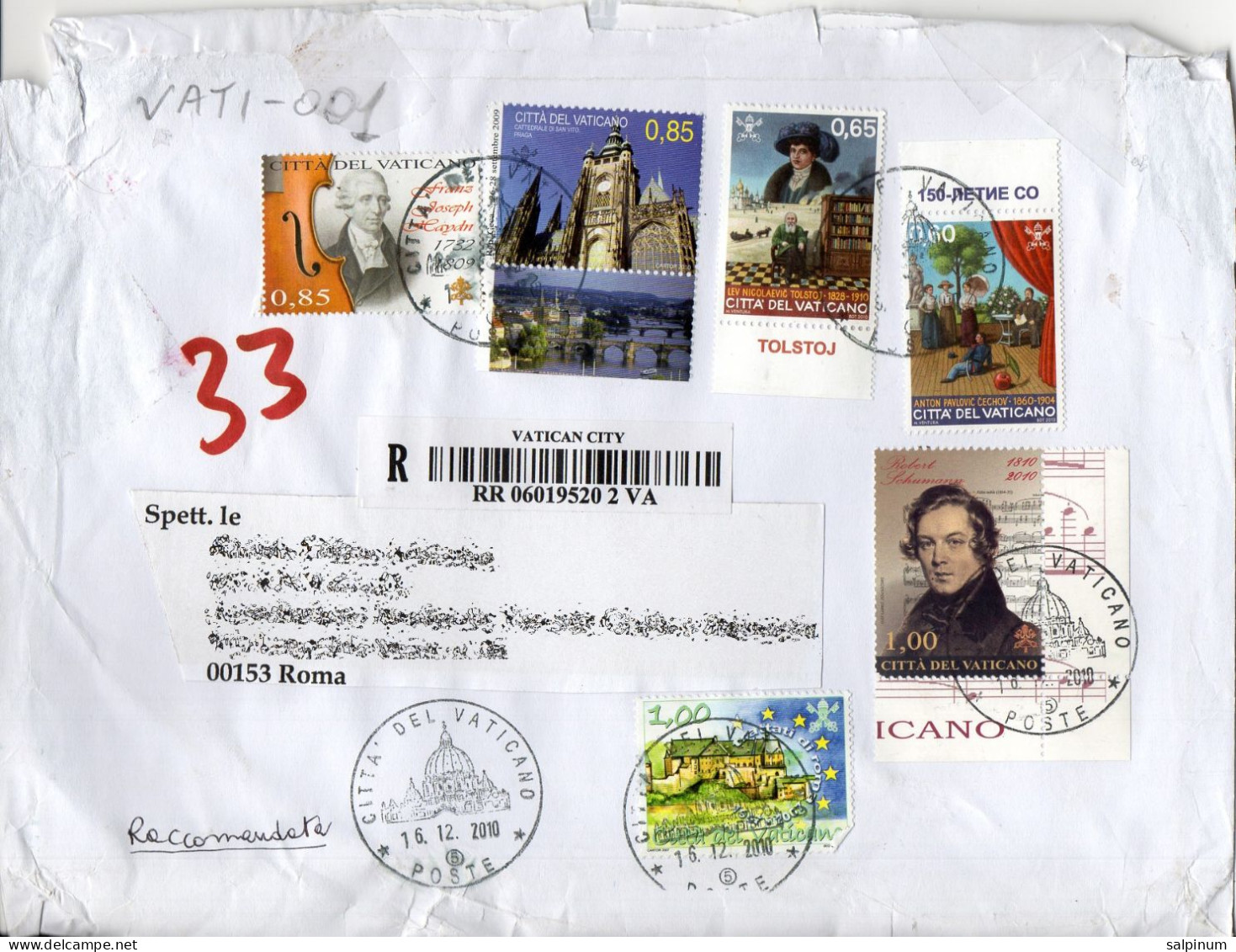 Philatelic Envelope With Stamps Sent From VATICAN CITY STATE To ITALY - Briefe U. Dokumente