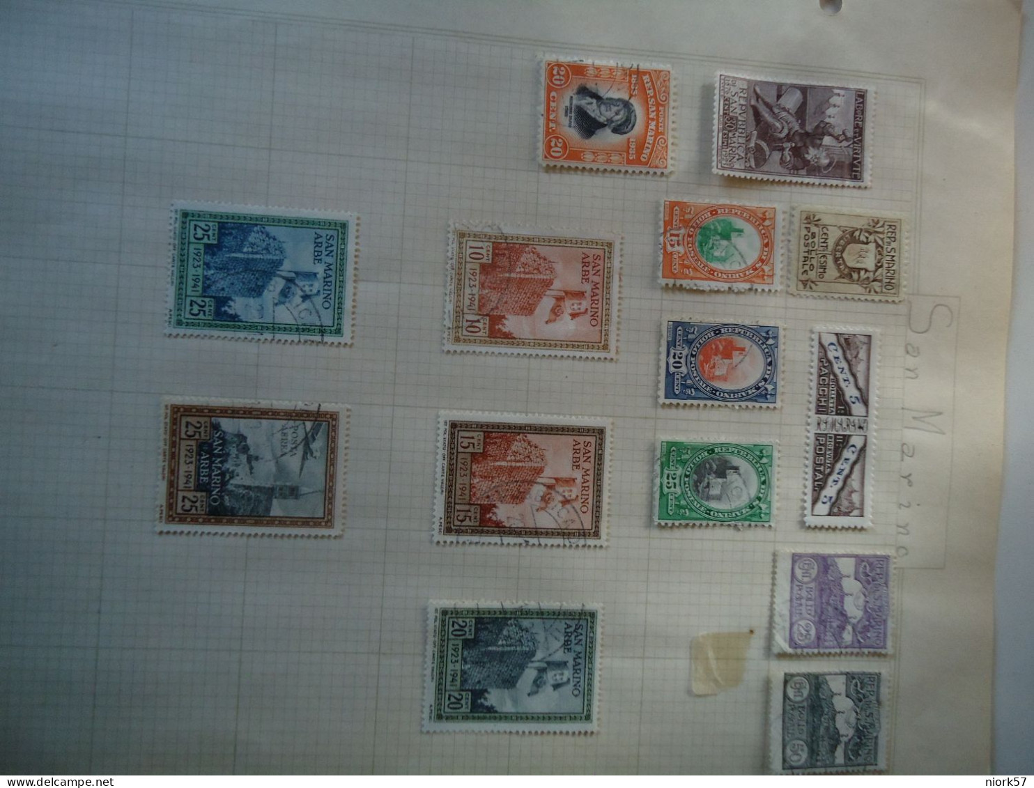 SAN MARINO  15  STAMPS OLD ON  PAPERS - Other & Unclassified