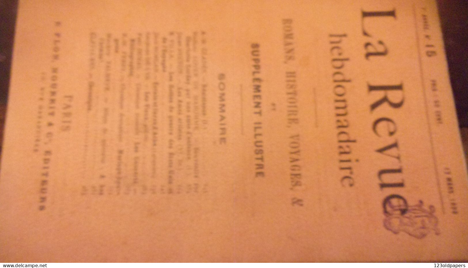 1898 REVUE HEBDOMADAIRE ILLUSTRE N °15 JULES BRETON LES AMES ARTISTES  FORAIN CARANDACHE CHARLOTTE CORDAY .. - Tijdschriften - Voor 1900