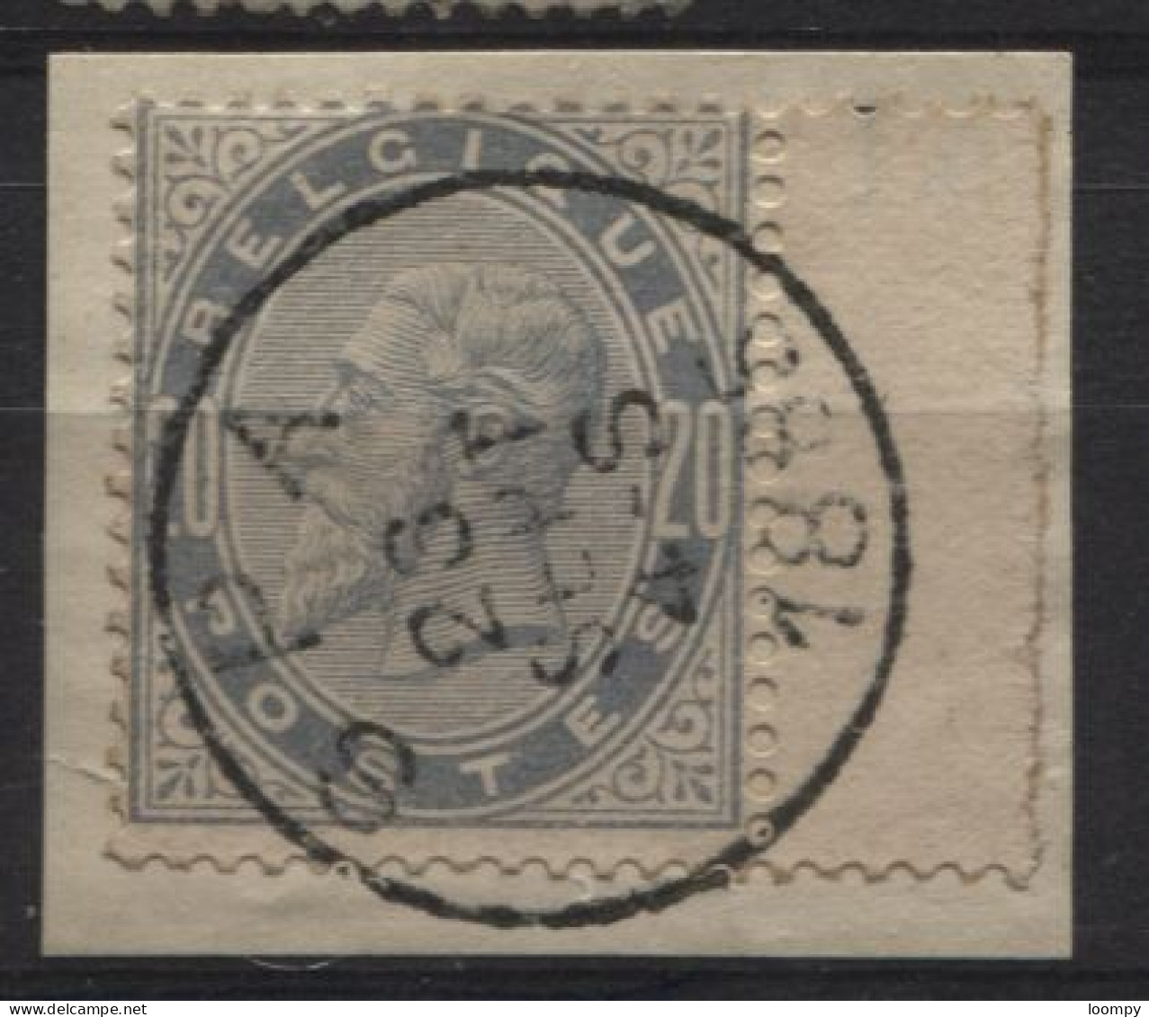 1883 - 39 Obl. Sc SPA Bdf Sur Fragment. TB. Voyez Les Autres Obl. Sur Cette émission - 1883 Leopoldo II