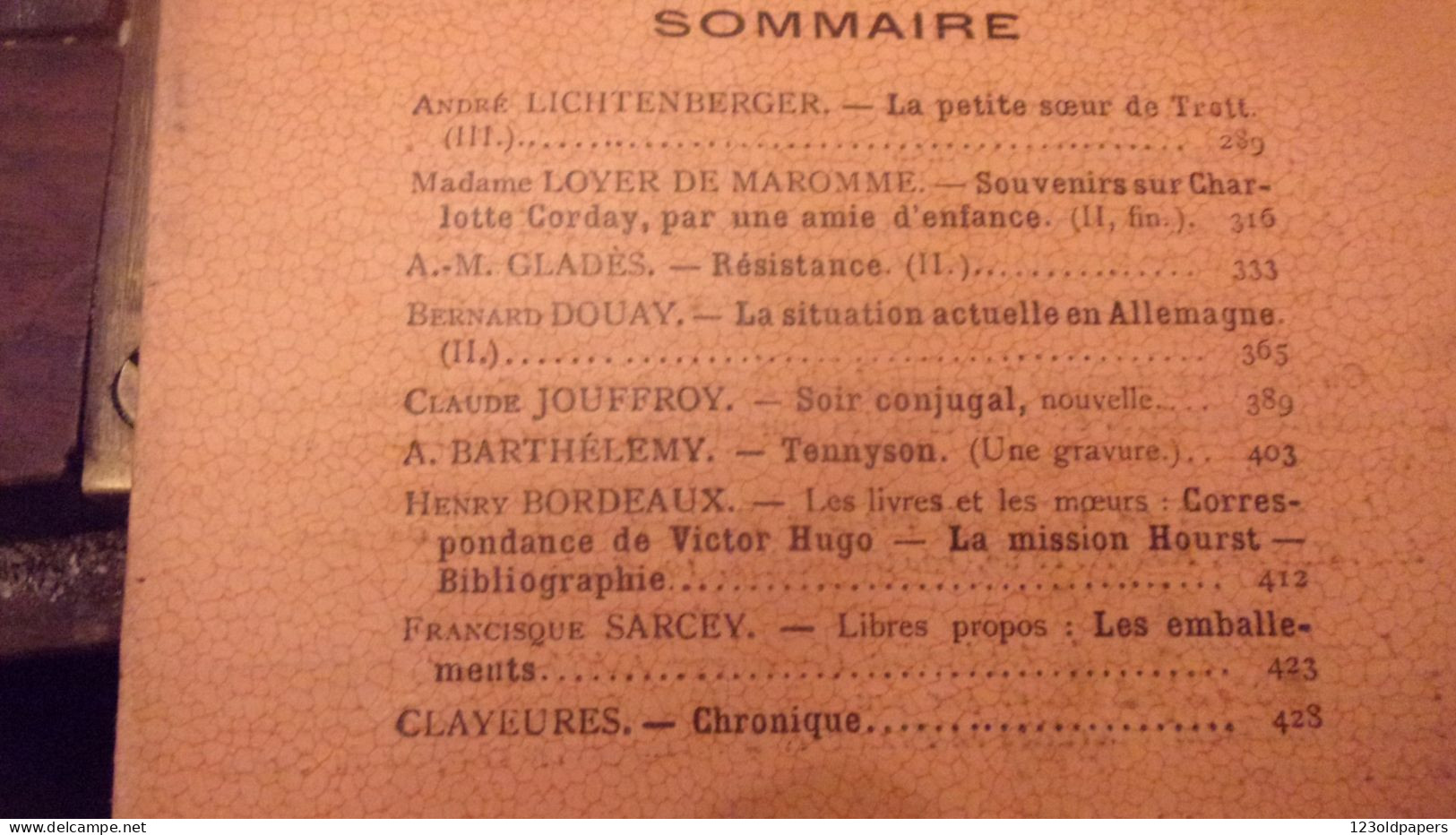 1898 REVUE HEBDOMADAIRE ILLUSTRE N° 16   LICHTENBERGER TROTT  LOYER DE MAROMME CHARLOTTE CORDAY TENNYSON - Tijdschriften - Voor 1900