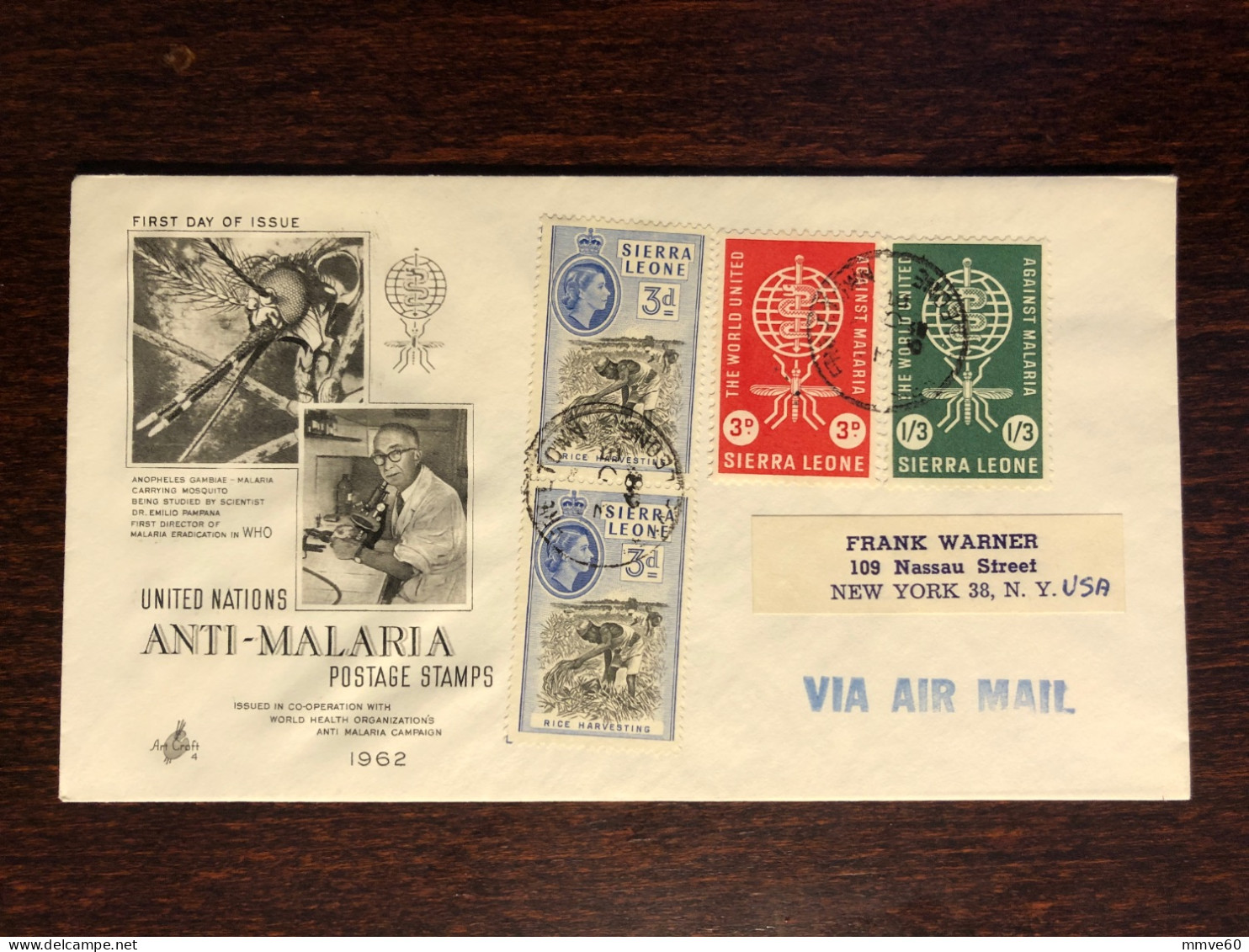 SIERRA LEONE FDC COVER 1962 MALARIA HEALTH MEDICINE STAMPS - Sierra Leone (1961-...)