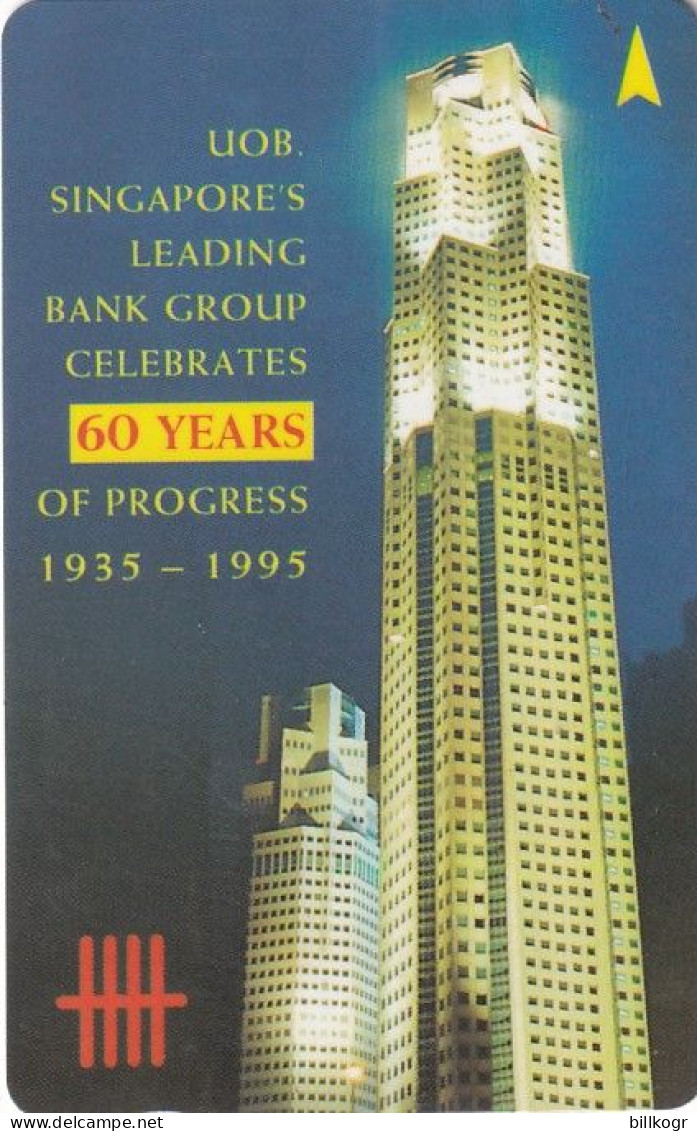 SINGAPORE(GPT) - UOB Bank Group Celebrates 60 Years 1935-1995, CN : 1SUOA/B, Used - Singapur