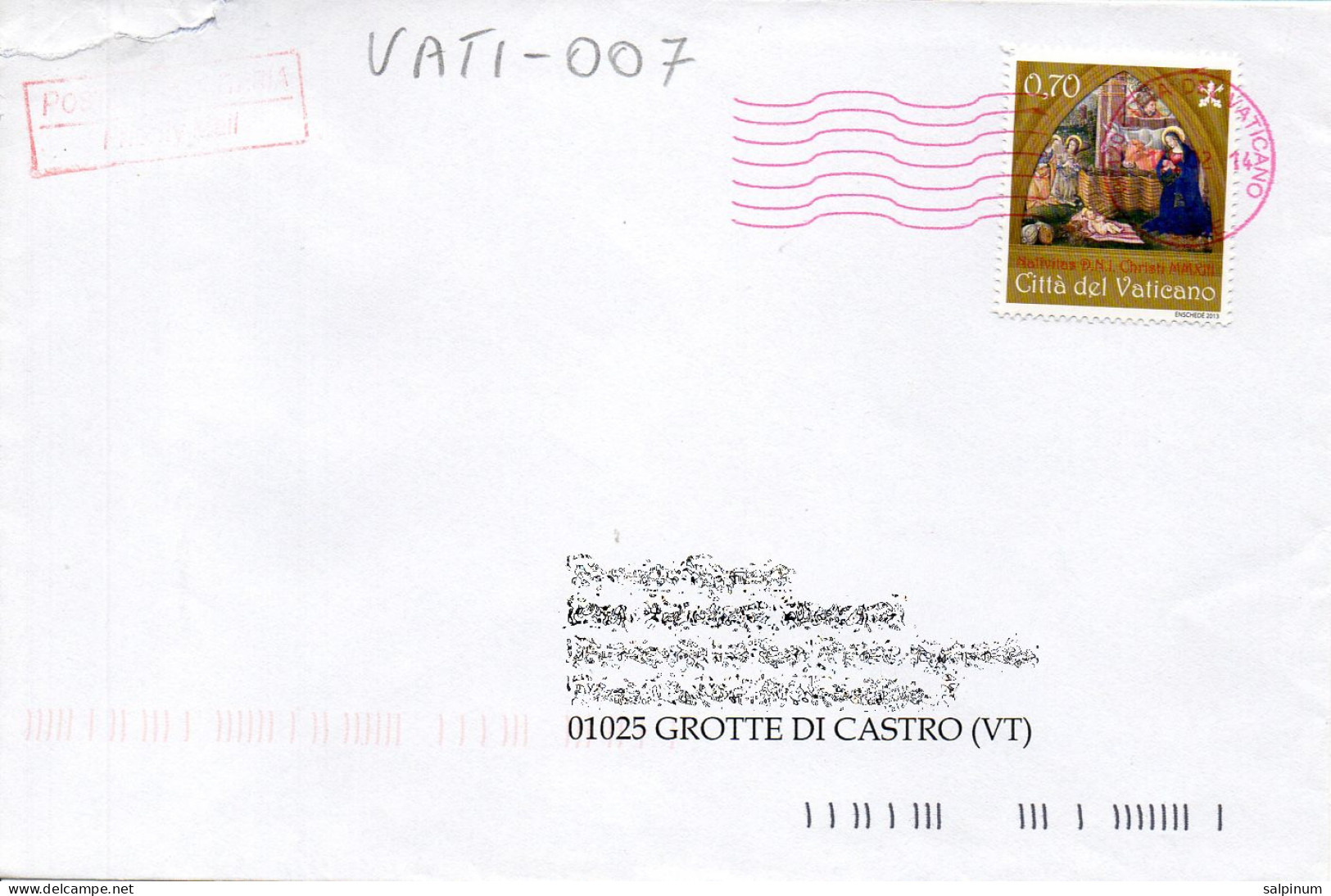 Philatelic Enveloppe With Stamps Sent From VATICAN CITY STATE To ITALY - Storia Postale