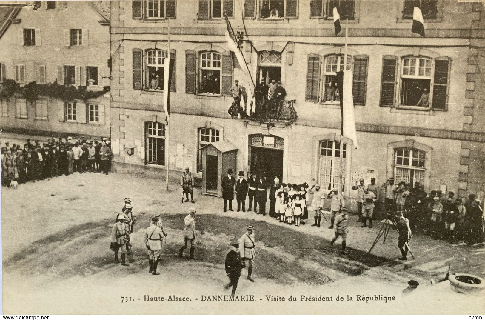 CPA DANNEMARIE (Haute Alsace). Visite Du Président De La République - Dannemarie