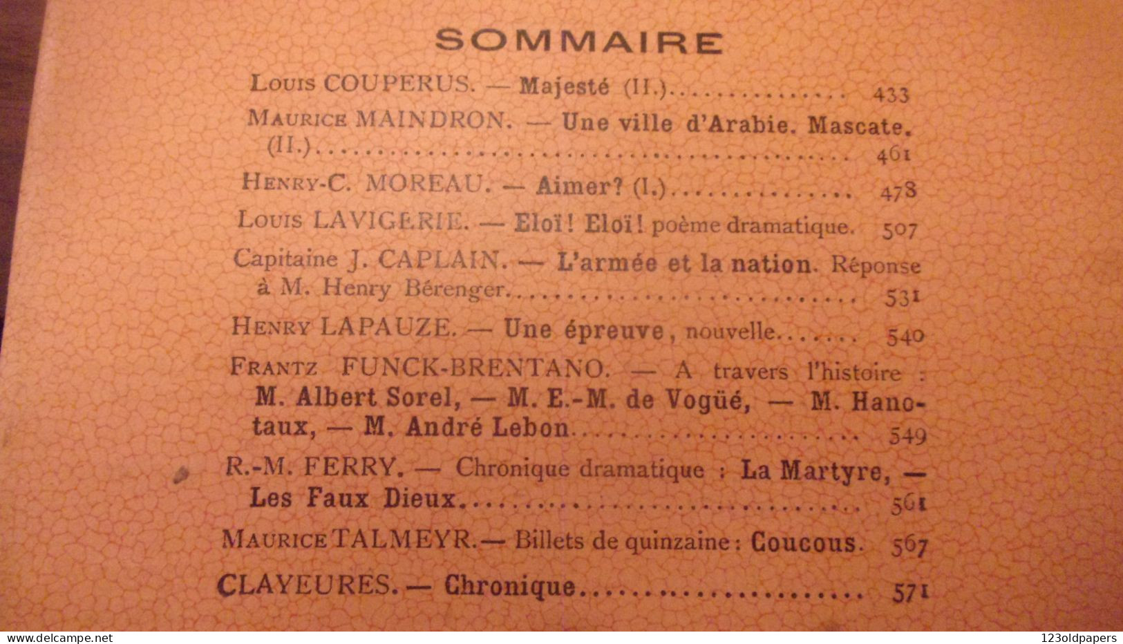 1898 REVUE HEBDOMADAIRE ILLUSTRE N° 21 LAOS COUPERUS  MASCATE OMAN  CAPITAINE CAPLAIN - Revues Anciennes - Avant 1900