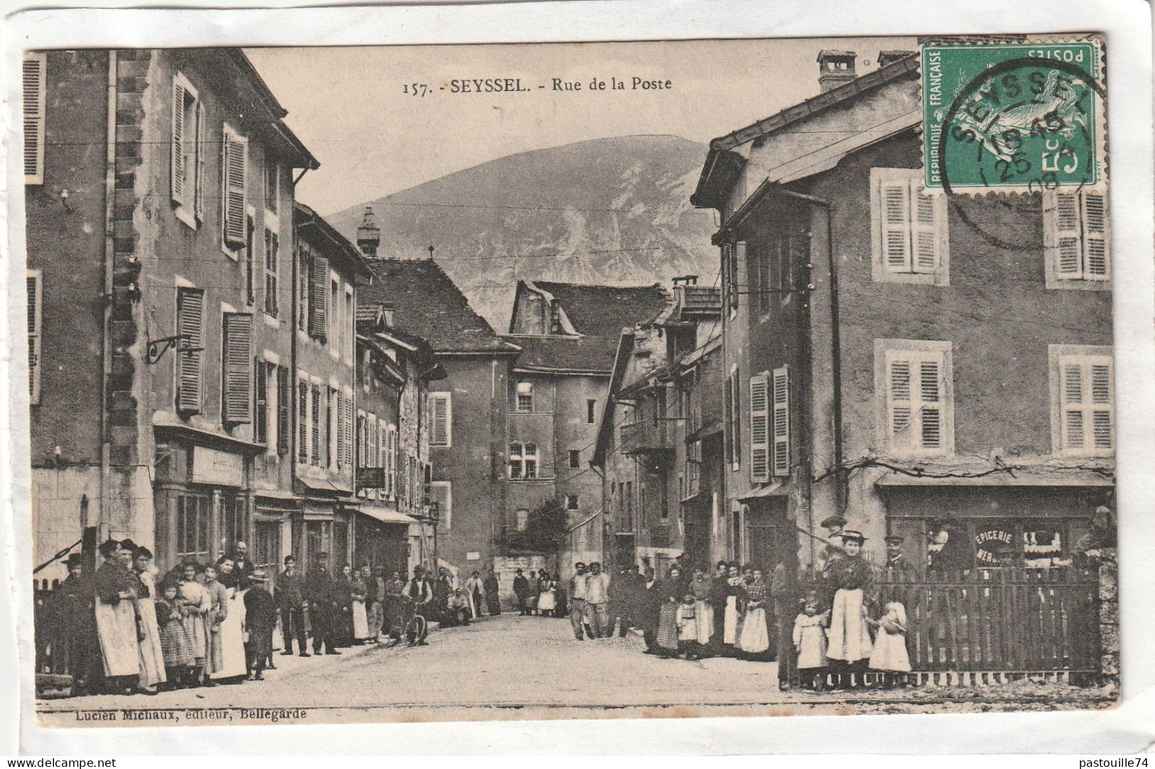 CPA :  14 X 9  -  SEYSSEL  -  Rue De La Poste - Seyssel