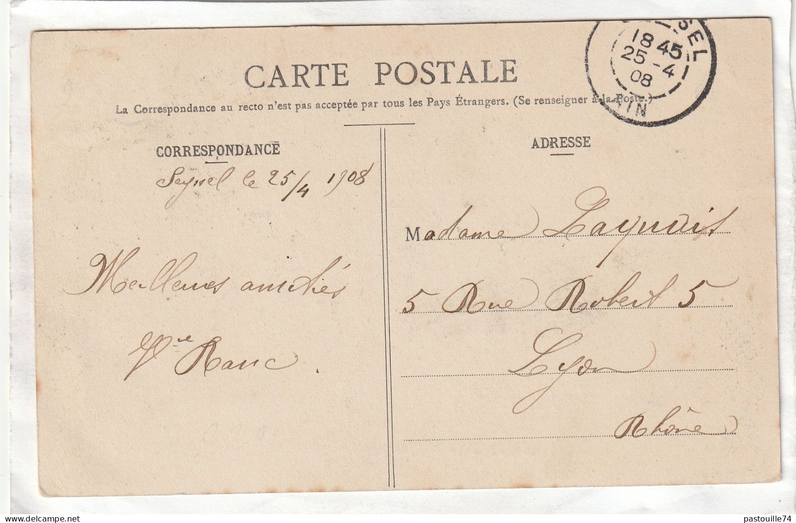 CPA :  14 X 9  -  SEYSSEL  -  Rue De La Poste - Seyssel