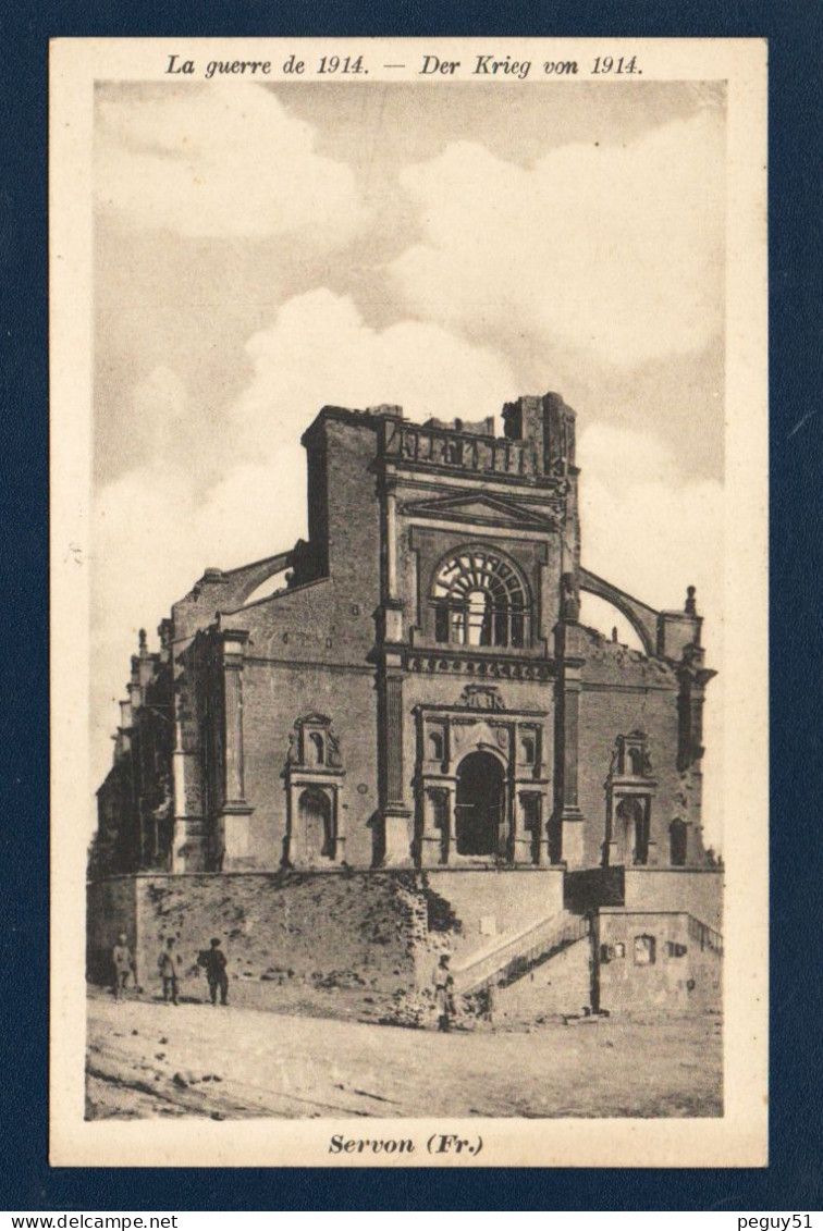 51. Environs De Ste-Menehould. Servon-Mélzicourt. Village Détruit En 1914. Ruines De L'église Sainte-Madeleine. - Sainte-Menehould