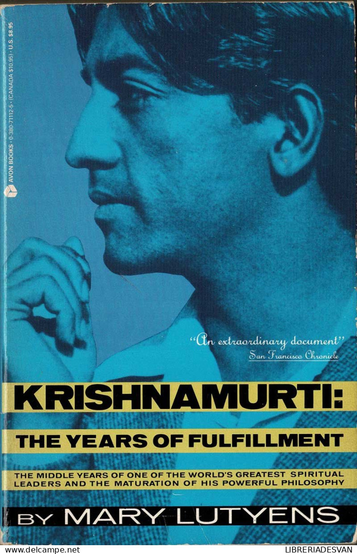 Krishnamurti: The Years Of Fulfillment - Mary Lutyens - Religión Y Paraciencias