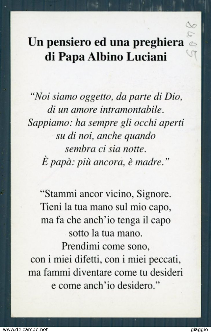 °°° Santino N. 8405 - Giovanni Paolo I °°° - Religión & Esoterismo