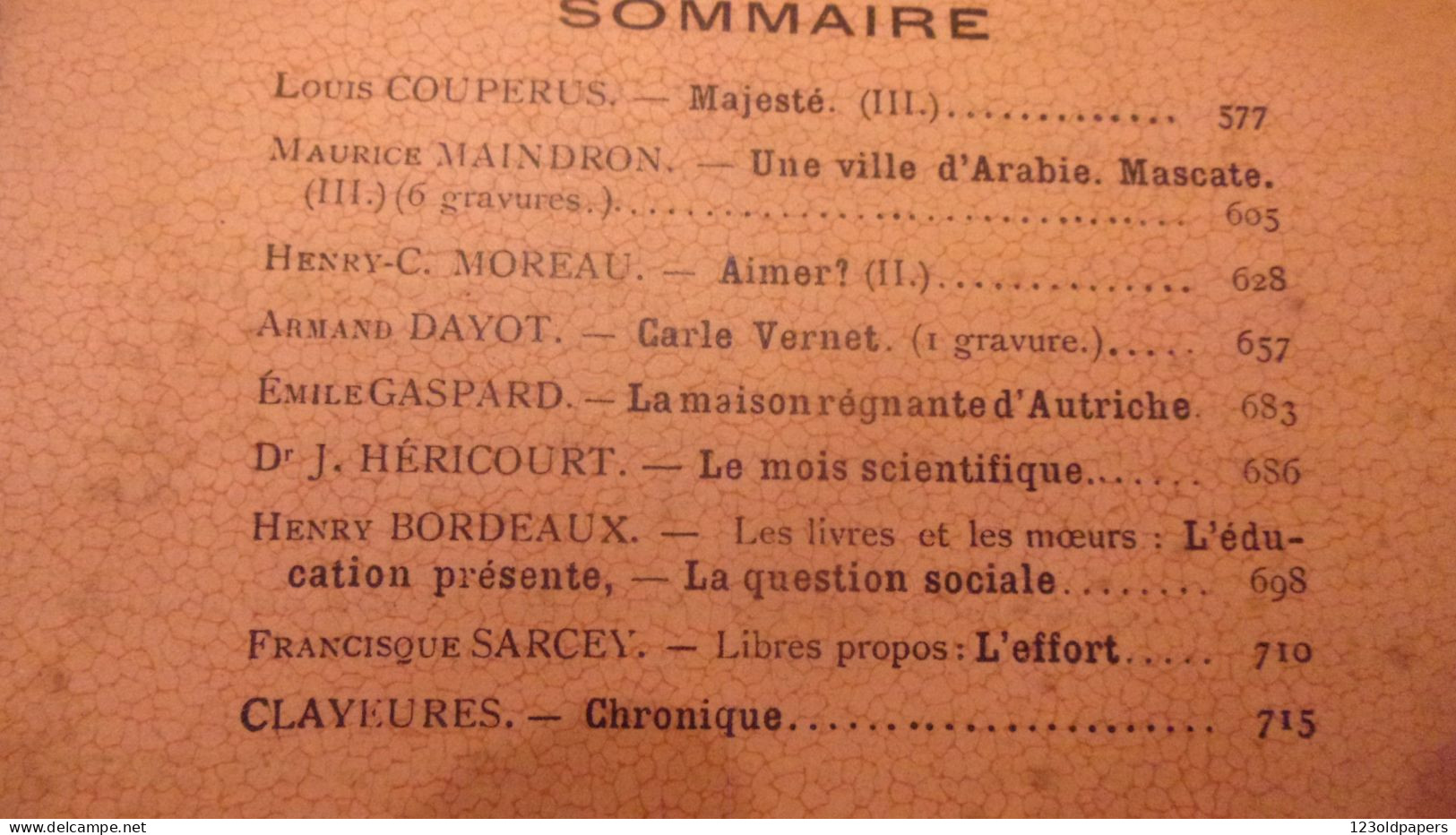 1898 REVUE HEBDOMADAIRE ILLUSTRE N° 22 COUPERUE  MASCATE OMAN  CARLE VERNET .. - Tijdschriften - Voor 1900