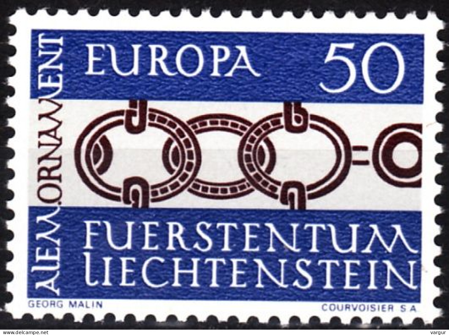 LIECHTENSTEIN 1965 EUROPA. Single, MNH - 1965