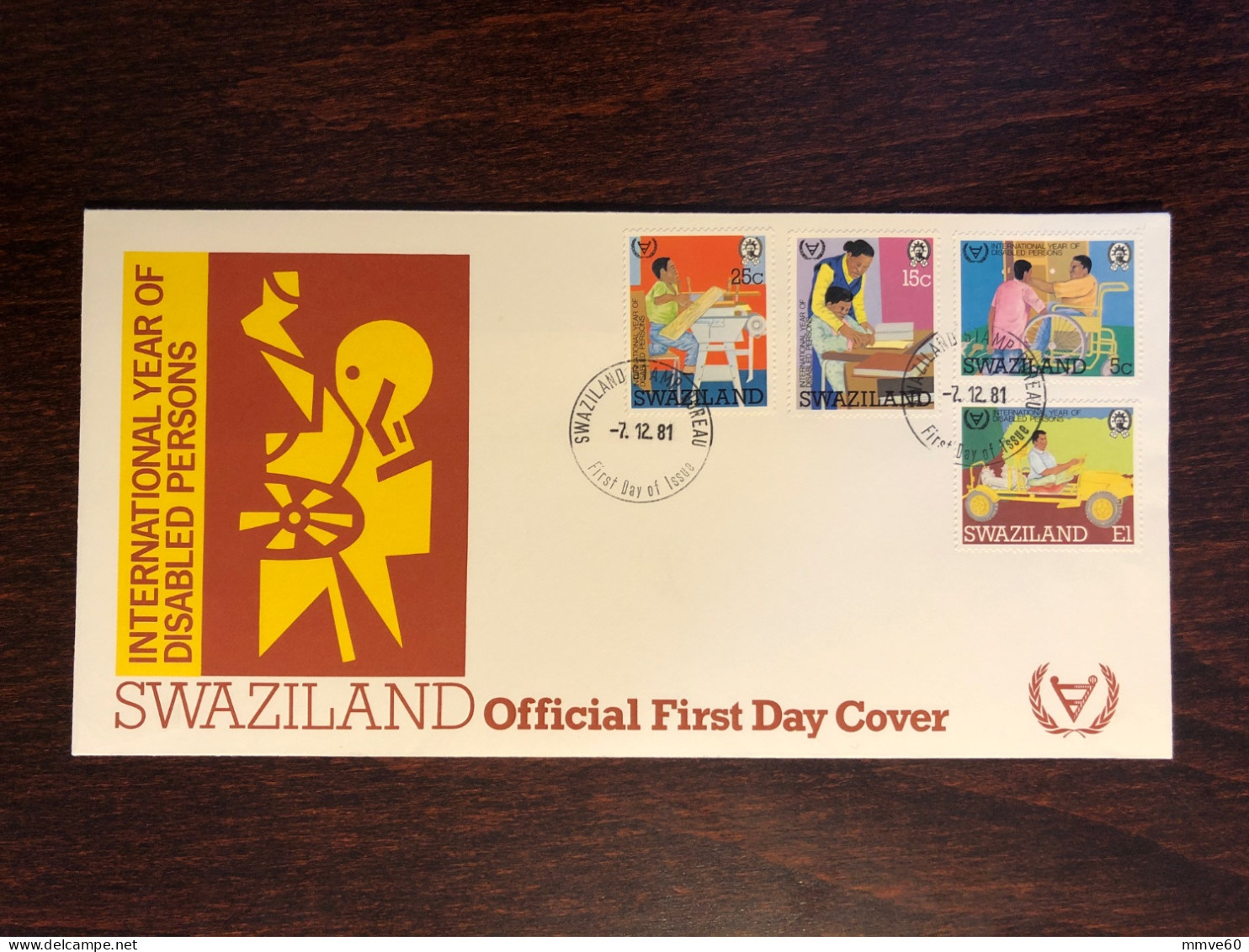 SWAZILAND FDC COVER 1981 YEAR DISABLED PEOPLE HEALTH MEDICINE STAMPS - Swaziland (1968-...)