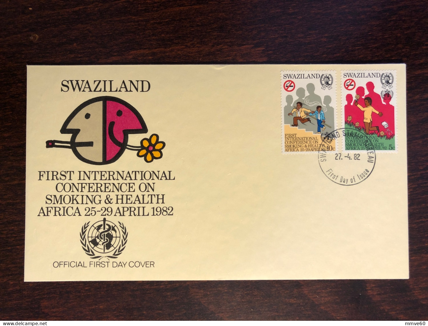 SWAZILAND FDC COVER 1982 YEAR SMOKING TOBACCO HEALTH MEDICINE STAMPS - Swaziland (1968-...)