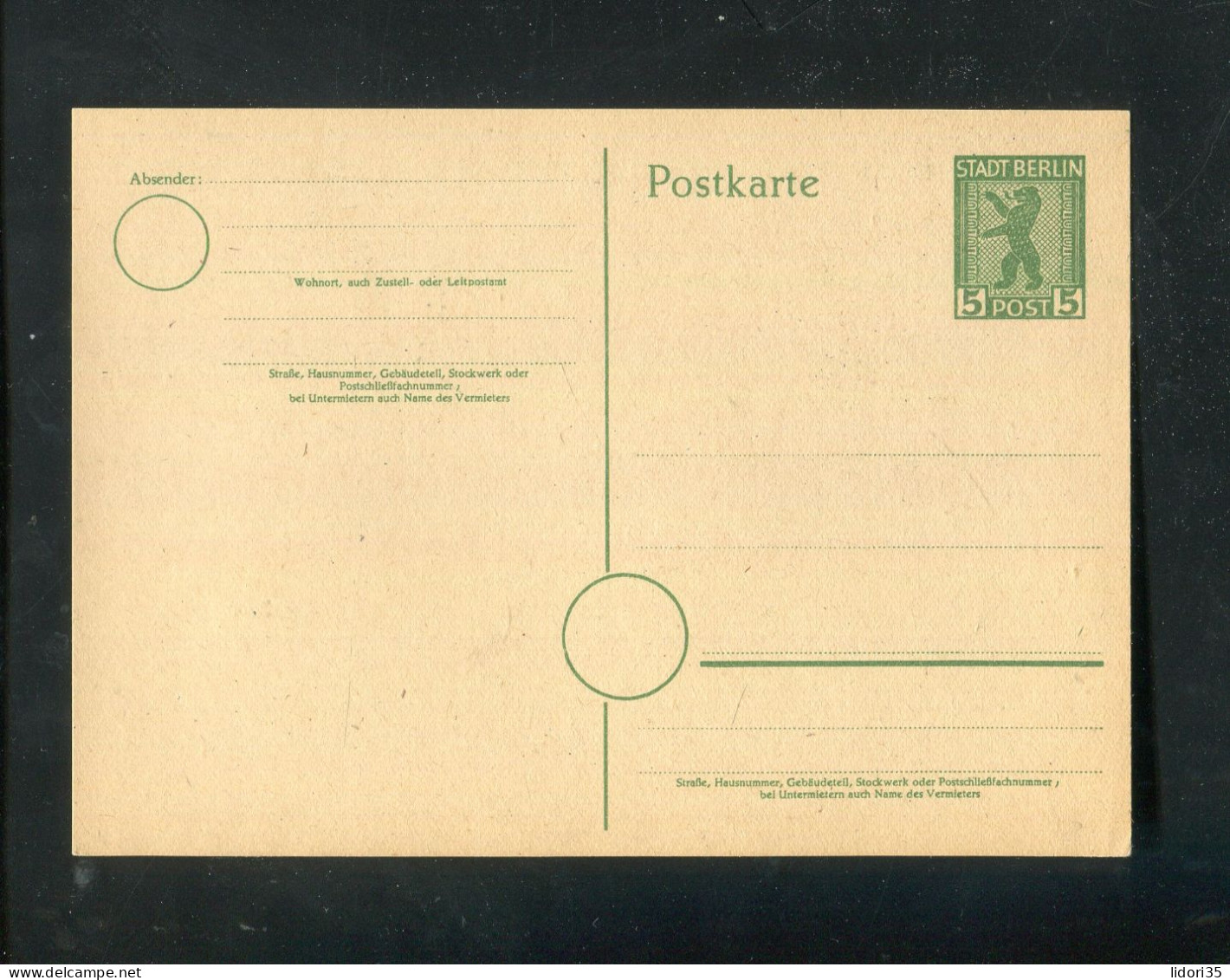 "SBZ" 1945, Postkarte Mi. 3c ** (L0084) - Entiers Postaux