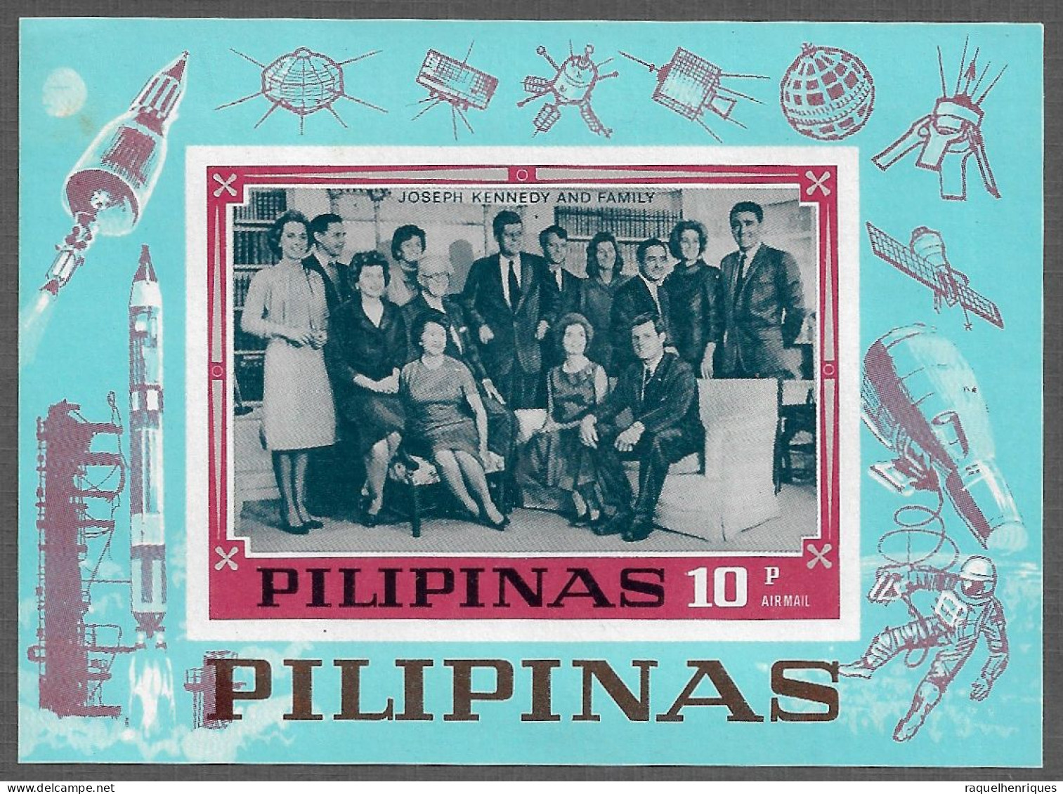 PHILIPPINES 1968 KENNEDY FAMILY UNISSUED MINISHEET MNH (NP#71-P28) - Philippinen