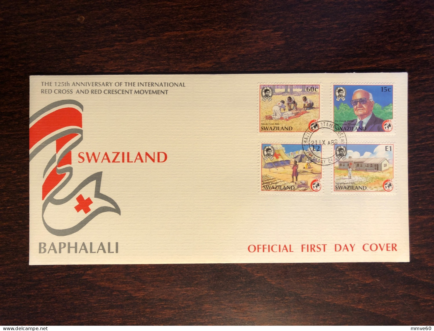 SWAZILAND FDC COVER 1988 YEAR RED CROSS HOSPITAL AID HEALTH MEDICINE STAMPS - Swaziland (1968-...)