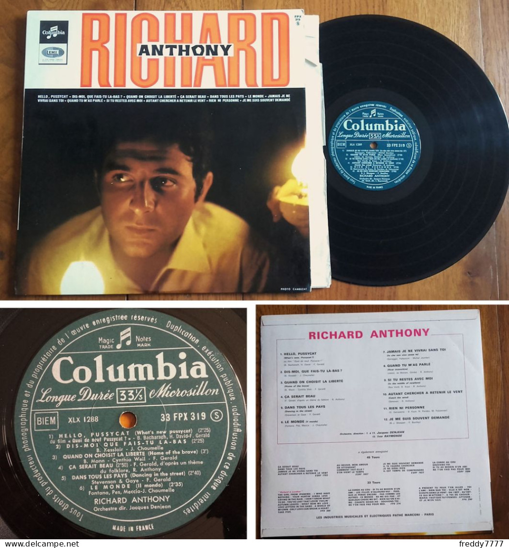 RARE LP 33t RPM BIEM (12") RICHARD ANTHONY «Hello, Pussycat» +11 FRANCE 1965 - Collector's Editions