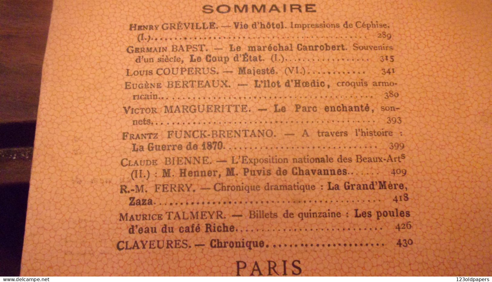 1898 REVUE HEBDOMADAIRE ILLUST  25 ECOLE FORAINE GUERRE 1870 BAPTS ILOT D HOEDIC EUGENE BERTEAUX PUB VIGNOBLE BARDEGAL - Revues Anciennes - Avant 1900