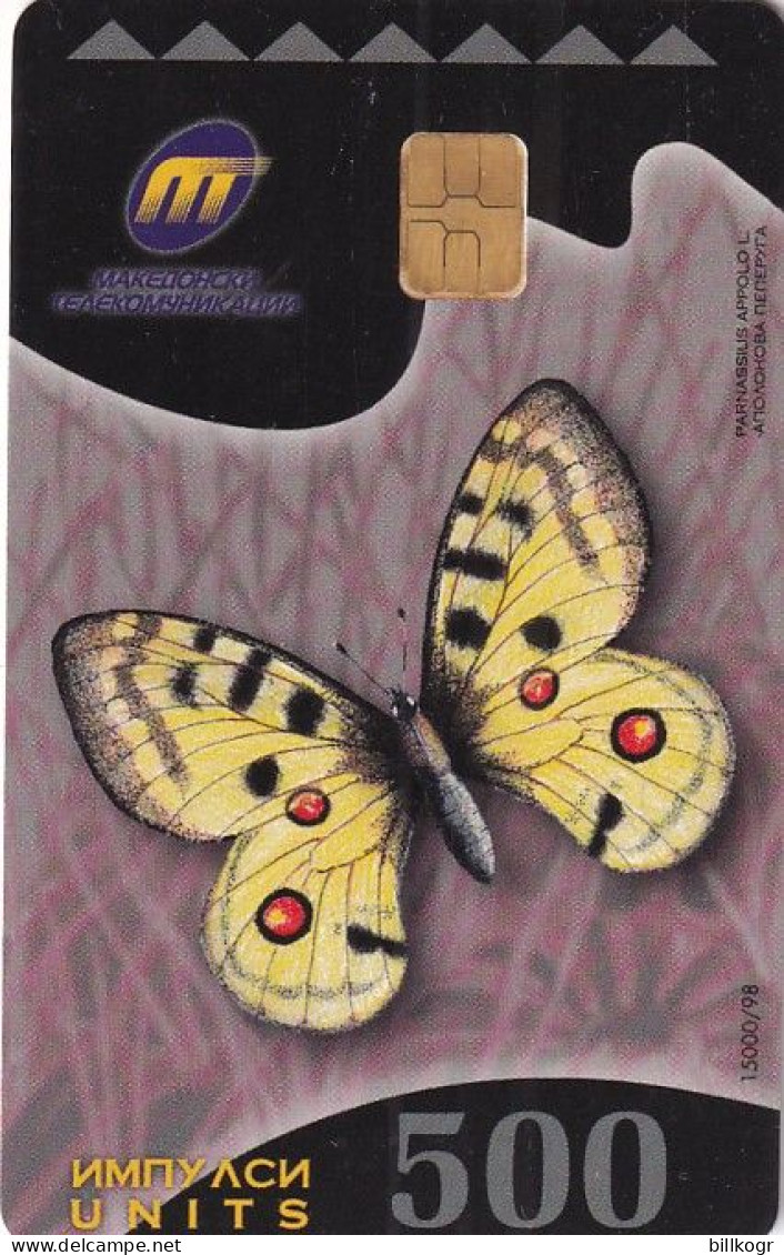 F.Y.R.O.M. - Butterfly(reverse Instructions), Tirage 15000, 12/98, Used - North Macedonia