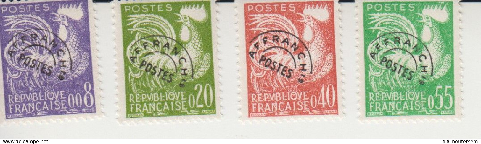 FRANCE 1960 Préo YT 119 à 122 " Coq Gaulois En Nouveau Franc " - 1953-1960