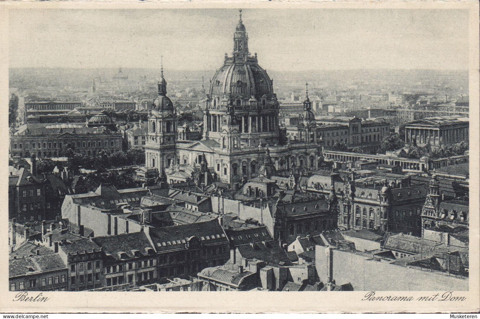 Deutsches Reich PPC Berlin. Panorama Mit Dom. Kunstverlag Paul Schnabel, Berlin-Treptow (2 Scans) - Treptow