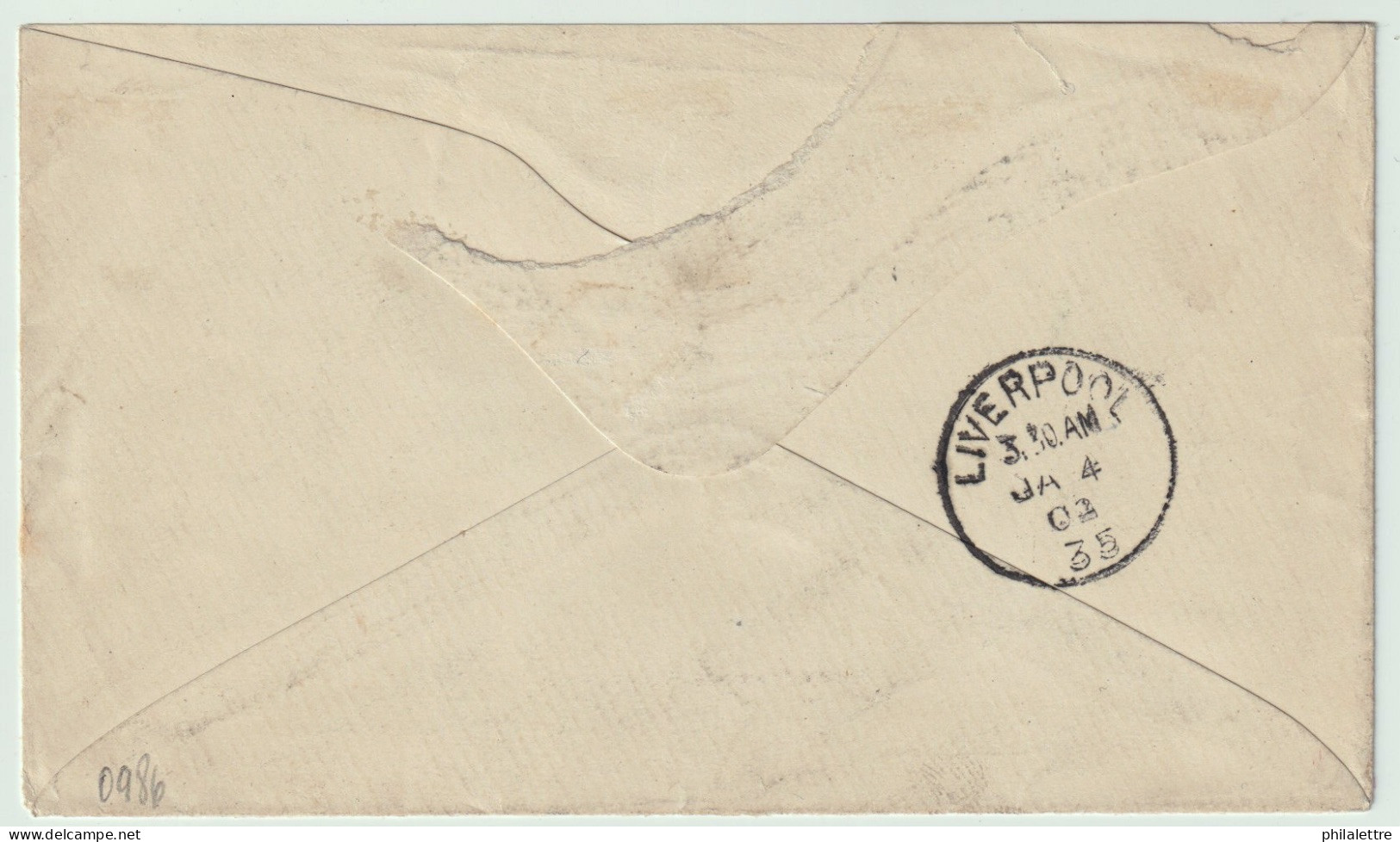 ESPAGNE/ESPAÑA 1902 Ed.248 25c Cadete Inutilizado Con Matasello "LONDON" Sobre Carta Dirigada A LIVERPOOL - Brieven En Documenten