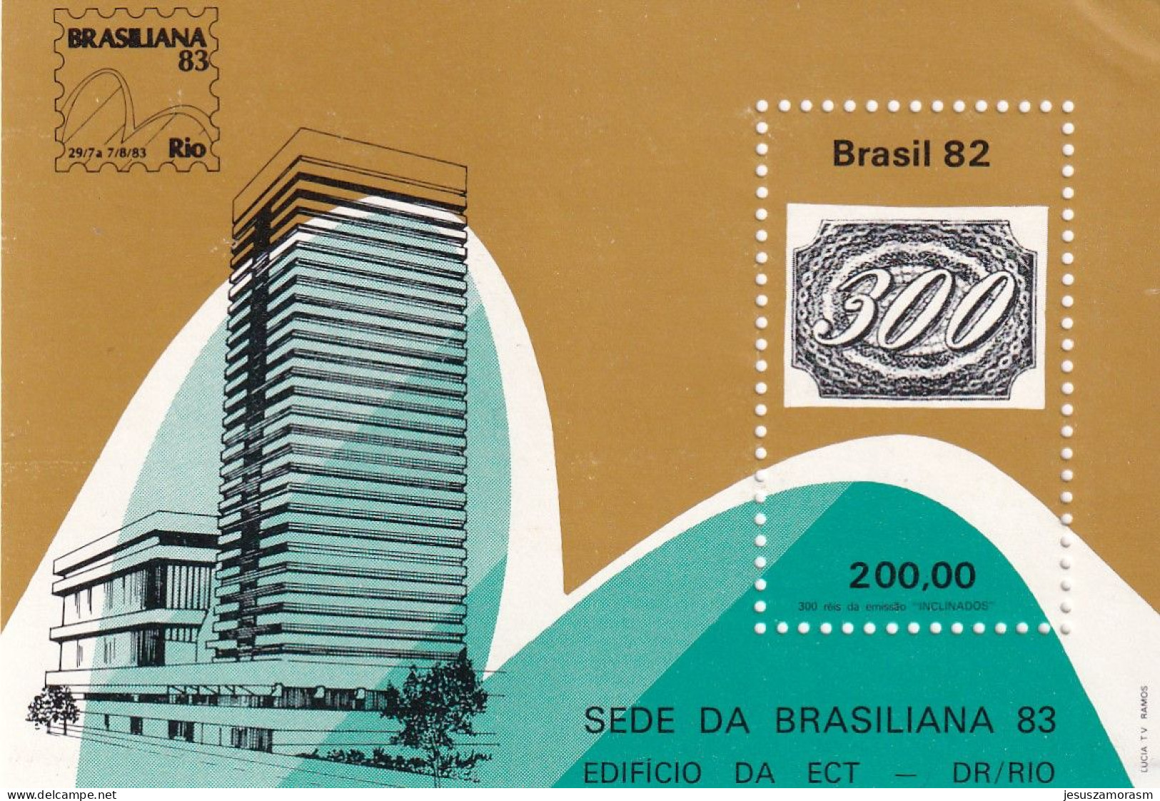 Brasil Hb 52 Doblez En Una Esquina - Blocs-feuillets