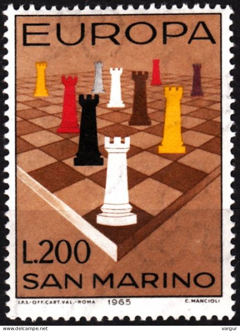 SAN MARINO 1965 EUROPA: Chess Game. Single, MNH - 1965