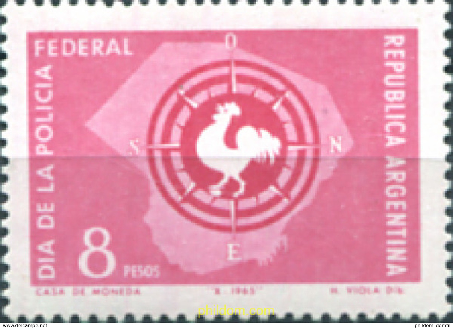 727077 MNH ARGENTINA 1965 DIA DE LA POLICIA FEDERAL - Unused Stamps