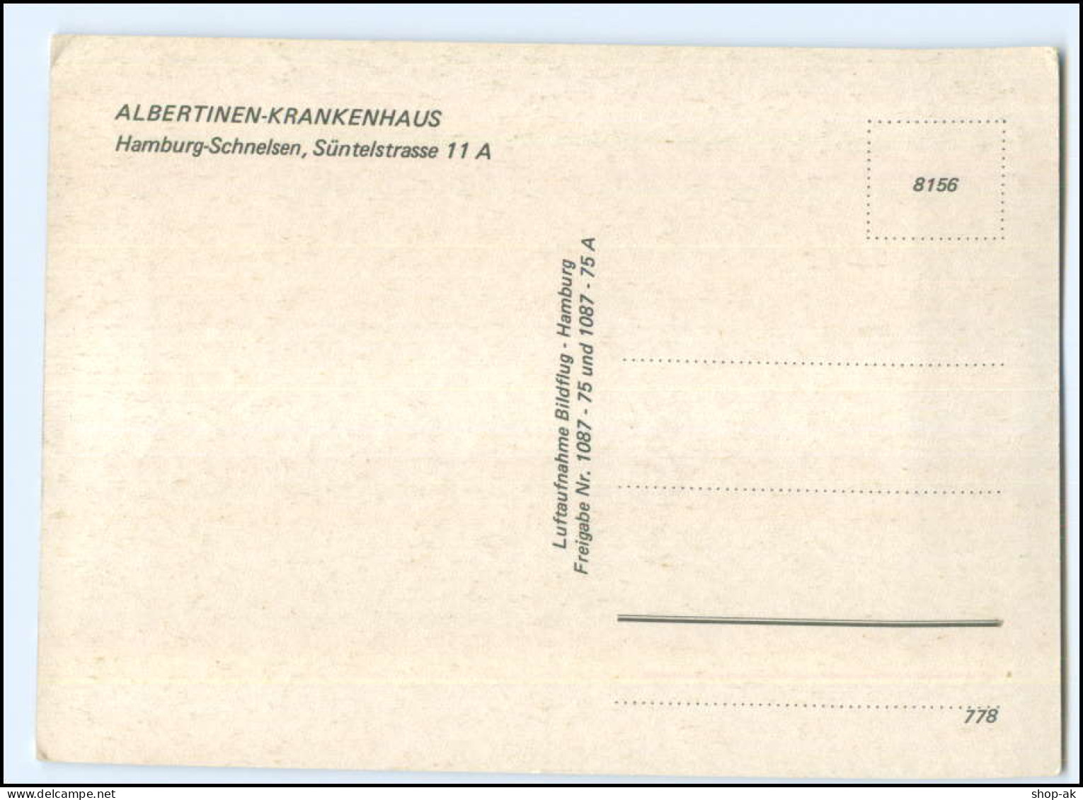 V1818/ Hamburg Schnelsen Albertinen-Krankenhaus Süntelstraße AK  - Eimsbuettel