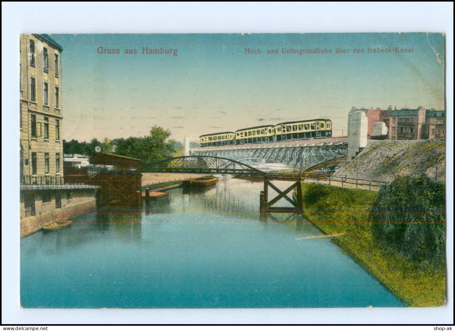 XX14000/ Hamburg Eppendorf Hochbahn Isebeck-Kanal Ak 1910 - Eppendorf