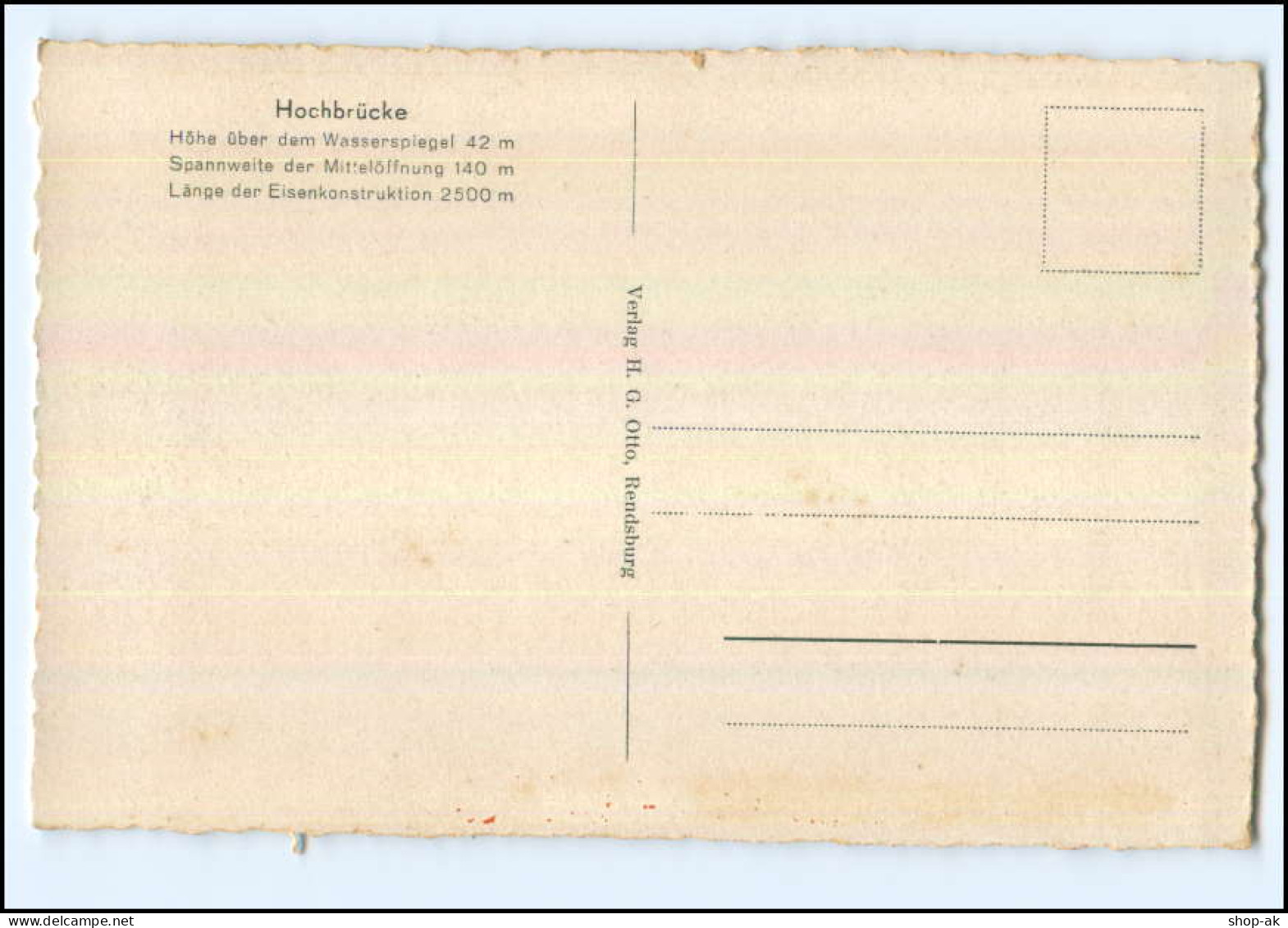 U7281/ Rendsburg Hochbrücke Schwebefähre Kriegsschiff Ak Ca.1940 - Rendsburg