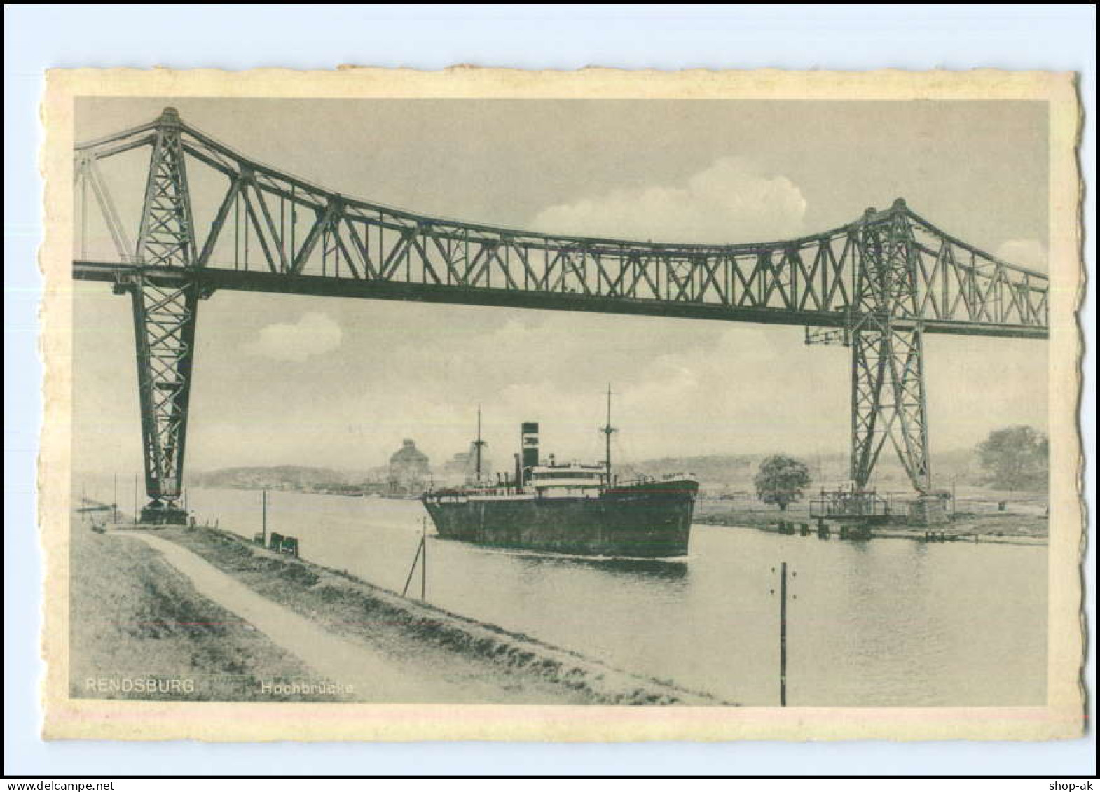 U7462/ Rendsburg  Hochbrücke Dampfer  AK Ca.1940  - Rendsburg