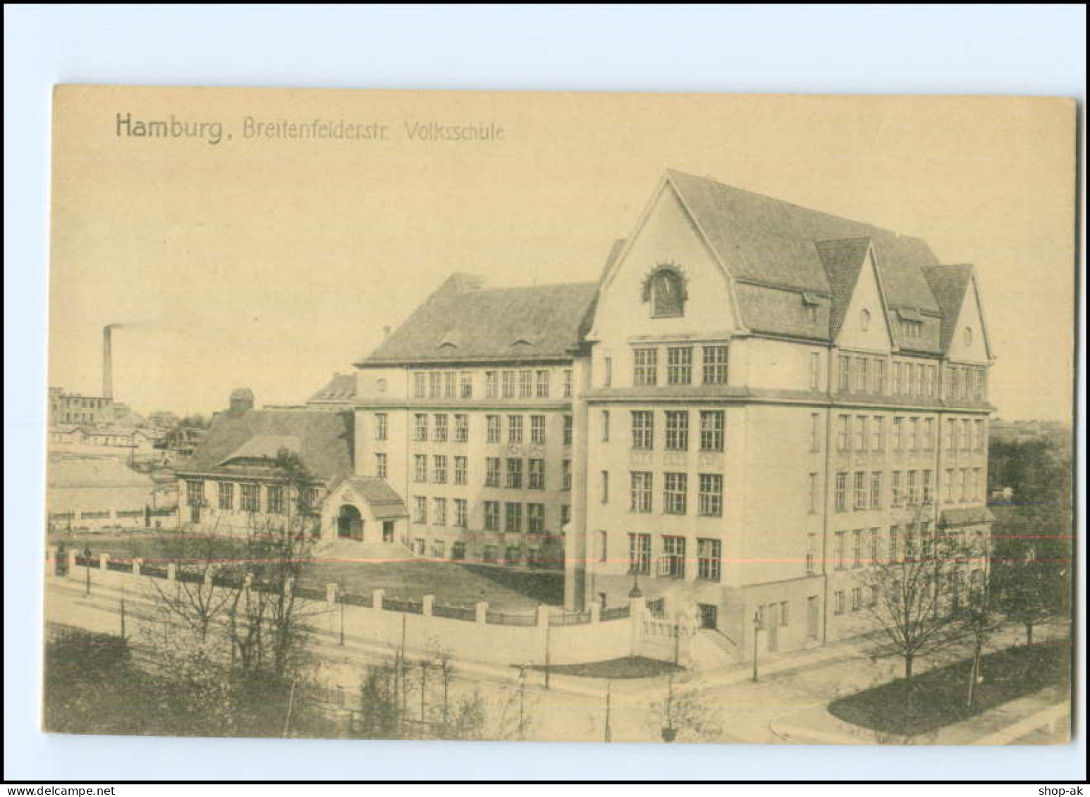 XX005088/ Hamburg Eppendorf Breitenfelderstr. Volksschule AK Ca.1912 - Eppendorf