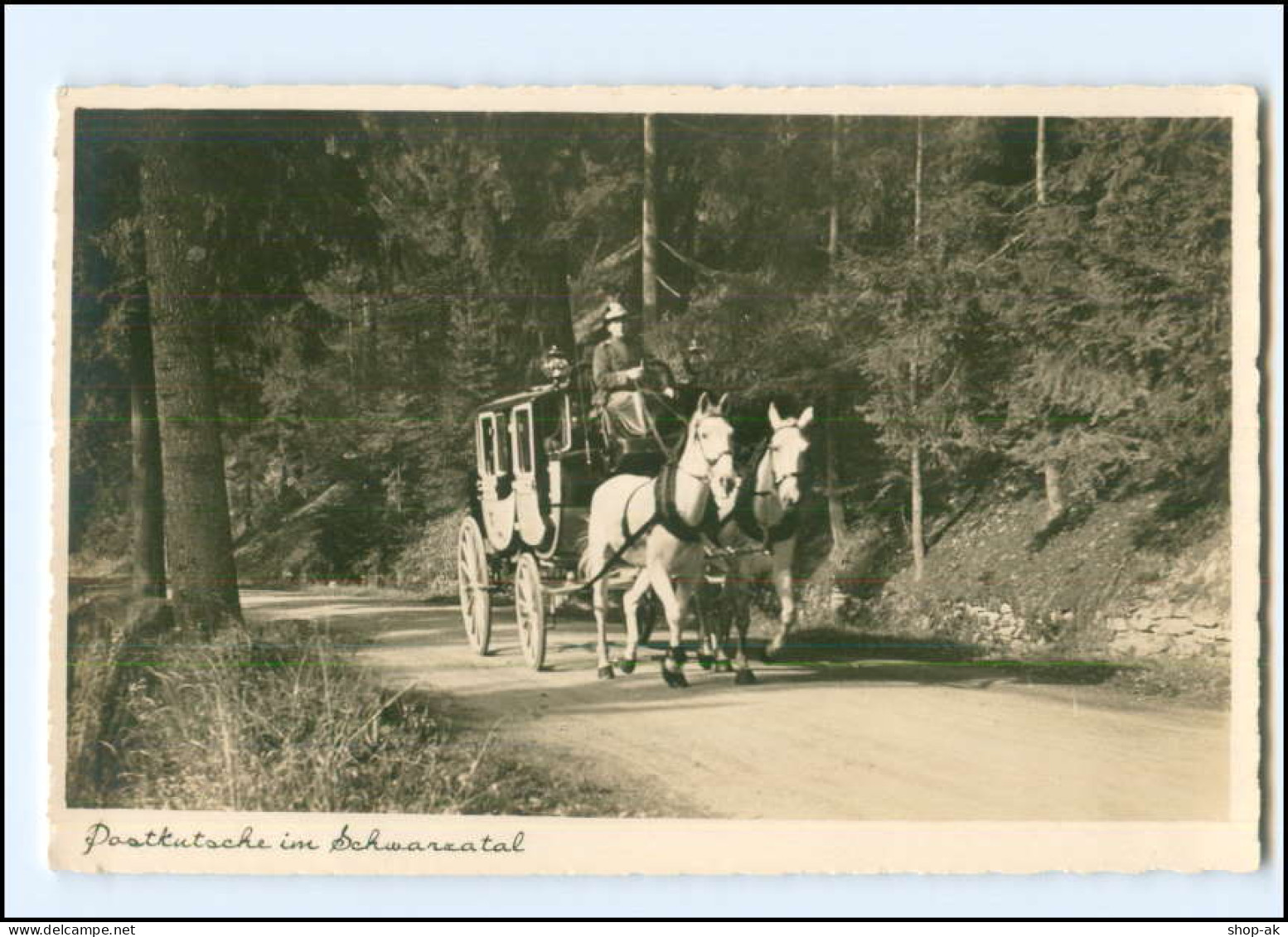 Y19377/ Postkutsche Im Schwarzwald Foto AK Ca.1935 - Post & Briefboten