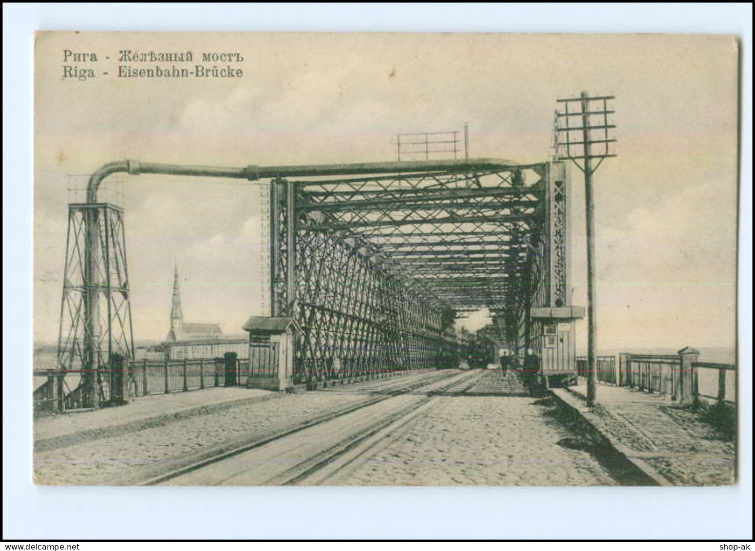 XX001497/ Riga Eisenbahn-Brücke  Lettland AK Ca.1912 - Lettland